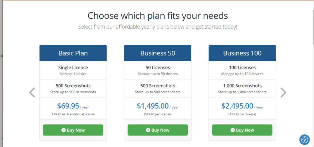 Price and Plans SentryPC